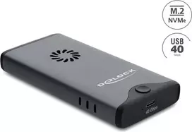 Delock USB Type-C 40Gbps korpusas 1 x M.2 NVMe PCIe SSD su ventiliatoriumi - be įrankių