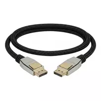 GOOD CONNECTIONS Premium DisplayPort 2.0 laidas, 54Gbit/s, UHBR 13.5, 4K @240Hz / 8K @60Hz, pilnai metalinė jungtis, varis, 3 m, juoda