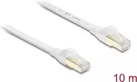 Delock RJ45 Flat Patch Cable Cat.8.1 U/FTP 40Gbps 10 m White (81038)