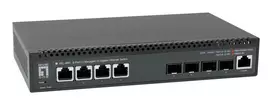 LevelOne 8-Port L3 Managed 10-Gigabit Switch, 4 x 1G/2.5G/5G/10G RJ45, 4 x 1G/2.5G/10G SFP+ Uplinks