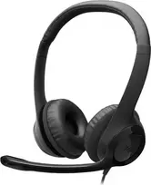Logitech H390 USB ausinės su triukšmą slopinančiu mikrofonu, laidinės, juodos