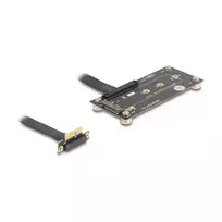 Delock Adapter PCIe 3.0 x1 Male 90° Angled to M.2 Key M Female with Cable 10 cm