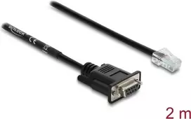Delock Serial RS-232/422/485 Adapter Cable D-Sub 9 Female to RJ45 Male 2 m