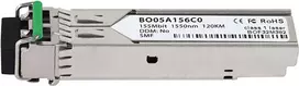 BlueOptics SFP100SM120-BO suderinamas Korenix SFP siųstuvas-imtuvas, LC-Duplex, 100BASE-ZX, vienmodis, 1550nm, 120km, DDM, 0°C/+70°C