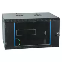 EFB-ELEKTRONIK 19 colių sieninis korpusas 6U, fiksuotas, 1-dalies, RAL 9005 anglies juodas, gylis 450 mm (691706VTS.45)