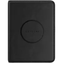 Satechi Vegan-Leather Passport Cover with Find My (Juoda)
