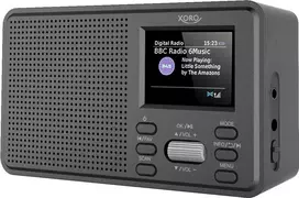 XORO DAB 142 nešiojamas DAB+ radijas su FM, žadintuvu, 2,4 inch TFT ekranu, juodas