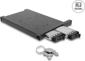 Delock Adapter Frame for 2 x M.2 NVMe SSD with SFF-8654 Connector for 12.7 mm Slim ODD Bay (47138)