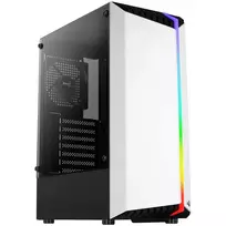Aerocool Bionic V1 Midi-Tower, RGB, Tempered Glass - Black/White