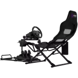 LORGAR FLEX RAF1 Sim Racing Cockpit Advanced, Foldable, 150x72x113 cm Playing, 38x72x126 cm Folded, Black