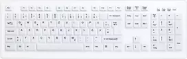 Active Key AK-C8100F Pilno dydžio laidas USB klaviatūra QWERTZ Šveicarijos išdėstymas Balta