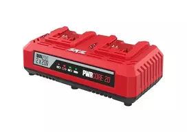 SKIL Dual Charger 2x20V Max (18V) - Dviejų prievadų akumuliatorių kroviklis, skirtas PWRCORE 20V ličio jonų baterijoms