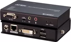 ATEN CE611 Mini USB HDBaseT DVI KVM Extender - Siųstuvas ir Imtuvas - Iki 100 m
