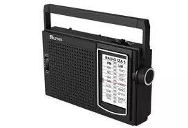 ELTRA Radio IZA-5 Black nešiojamas FM radijas su AM LW juostomis, AUX įėjimu, baterijos / tinklo maitinimas