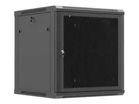 LANBERG WF01-6612-23B Sieninis Rack Spinta 19 inch 12U 600x600mm Plokščios Dėžės Surinkimas su Perforuotomis Durimis Juoda