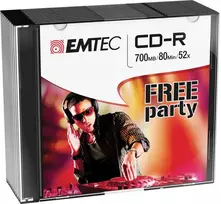 EMTEC Vinyl Look CD-R 700MB 80min 52x 10-Pack Spindle
