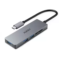 AUKEY CB-C63 USB-C Hub Ultra Slim 4-in-1 Aluminum Space Gray