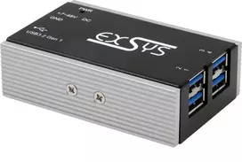 EXSYS EX-1181HMS-WT 4 prievadų USB 3.2 Gen 1 metalinis USB šakotuvas, 15kV ESD apsauga, -40°C iki +85°C