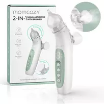 Momcozy BN007 BreezyClear 2-in-1 Saline Spray and Suction Electric Nasal Aspirator