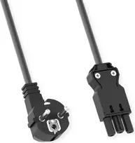 Bachmann Spiral Cable H05VV-F 3G1.5mm² Length 1.0m Black CEE 7/7 Schuko Plug to Open End (BM0010708)