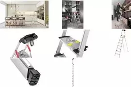 Hailo L80 ComfortLine 3 pakopų kopėčios, XXL aliumininiai laipteliai su neslystančia briauna, ypač gilūs laipteliai, 150 kg talpa