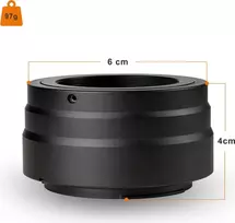 Walimex pro T2 adapteris Canon R - objektyvo laikiklio adapterio žiedas su rankiniu fokusavimu, lengvu valdymu, objektyvo tvirtinimo žiedas Canon EOS R1, EOS R5 Mark II, EOS R100, EOS R8, EOS R50, EOS R10 (1023368)