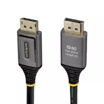 StarTech.com 0.5m DisplayPort 2.1 DP80 laidas - DisplayPort Kištukas į DisplayPort Kištuką - Juodas