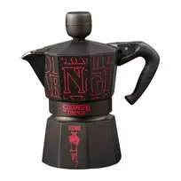 Bialetti Moka Express Sound Stranger Things 3-Cup Stovetop Espresso Maker (150 ml) Black
