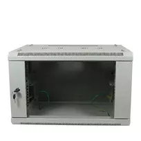 ALLNET 19 inch sieninis spintos korpusas 6U 600x600mm šviesiai pilkas plokščias paketas SMA serija