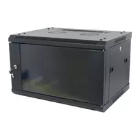 ALLNET 19 inch Sieninis Stovas 12U 1-Dalis Gylis 450mm Juodas Išardytas Plokščios Pakuotės SMA Serija