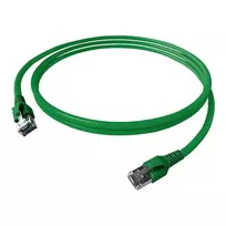 EasyLan FlexBoot Cat.6A S/FTP Patch Cable, Green, 0.50m