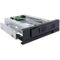 ICY DOCK TurboSwap MB171SP-1B keičiamas kietojo disko rėmelis be skydelio ir be ventiliatoriaus, 3,5 colio SAS/SATA HDD, 5,25 colio angai