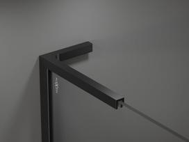 Mexen Kioto L dušų sienelė Walk-in 100 x 200 cm, juodas tinklelis, juoda - 800-100-103-70-77