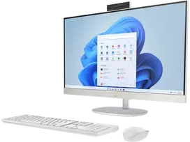 HP All-in-One 27-cr0024na stalinis kompiuteris, 27 inch Full HD IPS ekranas, Intel Core i7-1355U, 8GB DDR4 RAM, 512GB PCIe NVMe SSD, Windows 11 Home, Natural Silver