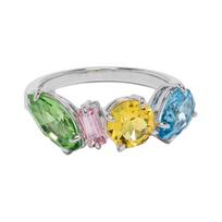 Swarovski Gema Polished Ring Women's Silver 5692407 sidabras