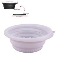 Foldable Face Ice Bath Bowl Silicone Ice Facial Folding Washbasin Camping Wash Basin Reusable Foldable Cooling Washing Basin violetinė