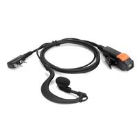 2 Pin Walkie Talkie Headset Earphones K-Plug PU Wired Radio Earpiece Headset G Type with Microphone for Kenwood Baofeng 888S TYT