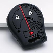 Key Case Cover for Nissan Altima Juke Sentra March Tiida Armada Cube Maxima Pathfinder Anti-Scratch Guard Shockproof Protection Soft Grip Texture juoda