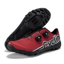 Cross-border Large Size Outdoor Mountain Cycling Shoes Moped Road Lock Sports Event Bicycles High-Resistant Mesh Lining Unisex 39