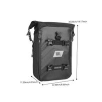 Black Motor Pannier Bag 10/20/30L Multifunctional Waterproof Rear Rack Trunk Motorcycle Seat Bag Riding Backpack Universal