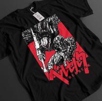 Berserk marškinėliai Guts marškinėliai Casca marškinėliai Griffith Top Warrior Anime Unisex marškinėliai L