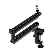 Sturdy Mic Suspension Boom Arm Stand With 6cm Thick Desk Clamp 3/8inch 5/8in Thread Adapters For Home Studio Setup