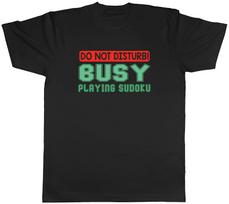 Do Not Disturb Mens T-Shirt Busy Playing Sudoku Funny Unisex Tee Gift XXXL