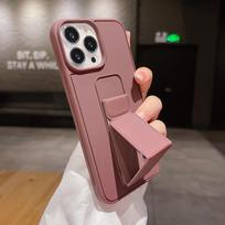 Folding Magnetic Car Holder Stand Case For iPhone XS XR X 7 8 Plus SE 2 Leather Wrist Strap Shockproof Cover For iPhone X