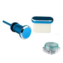 Metal Anti-Dust Earphone 3.5mm Jack Type C Charging Port Dust Plug For Samsung S10 Macbook mėlyna