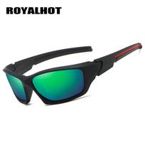 Royalhot Unisex poliarizuotas kvadratinis rėmelis sportiniai akiniai nuo saulės vintažiniai akiniai nuo saulės retro akinių šešėliai, UV400 žalia