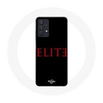 Coque pour Samsung Galaxy A32 5G Elite Saison 5 Logo Rouge Fond Noir juoda