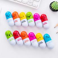 10/20PC Mini Cute Telescopic Capsule Pen Kids Birthday Party Back to School Gift Kindergarten Prize Carnival Party Gift Pack Pinata Random color-10 Pack