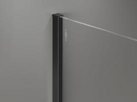 Mexen Kioto-X dušo sienelė Walk-in 140 x 120 cm, skaidri 10 mm, juoda - 800-140-202-70-00-120-X