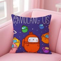 A-Among U-Us game Cushion Cover Comfortable Reversible Pillow Cover Ideal for Car Sofa Bedroom & Beyond 12x12Inch